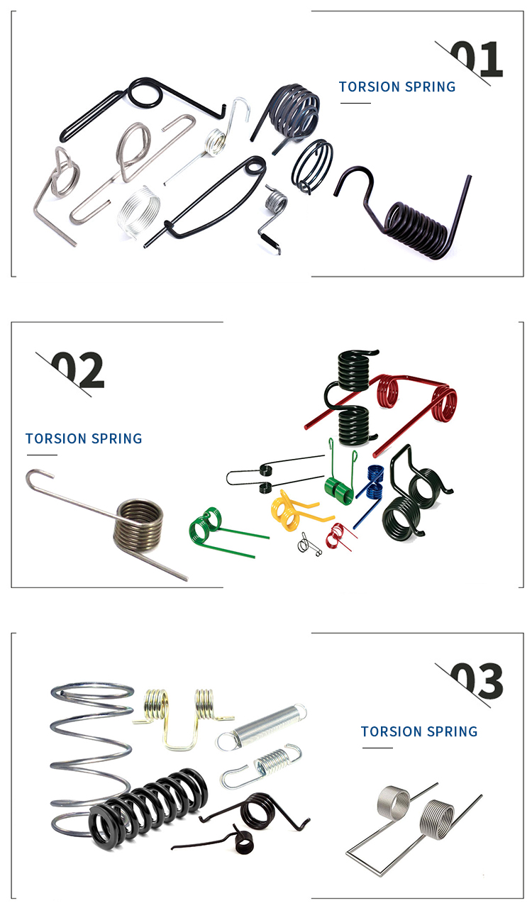 Chuanghe - China wholesale manufacturer custom stainless steel furniture flat coil spring heavy duty metal double clip small torsion spring torsion spring 10