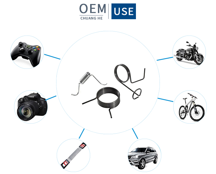 Chuanghe - China wholesale manufacturer custom stainless steel furniture flat coil spring heavy duty metal double clip small torsion spring torsion spring 11