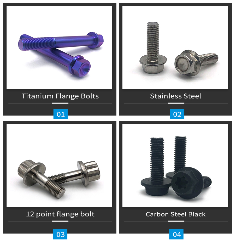 Chuanghe - China wholesale m12 Grade10.9 Carbon Steel Black Oxide flange bolt fine thread flanged bolt m3 flange bolts 11