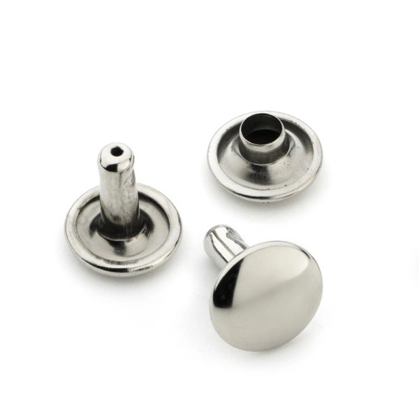 Chuanghe - Male and female rivet custom Made in China Flat head tubular rivets 9mm double cap rivets male and female rivet 1