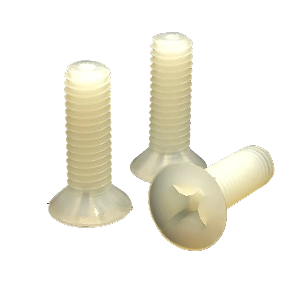 Chuanghe - M2 M2.5 White Phillips Flat Countersunk Head Nylon Plastic Screw Plastic screw 1