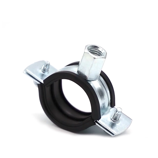 Chuanghe - China manufacture Heavy Duty Pipe Clamp With Rubber Professional Hanging Galvanized Hose Clamp Metal Aligne Pipe Clamps Pipe clamp 1
