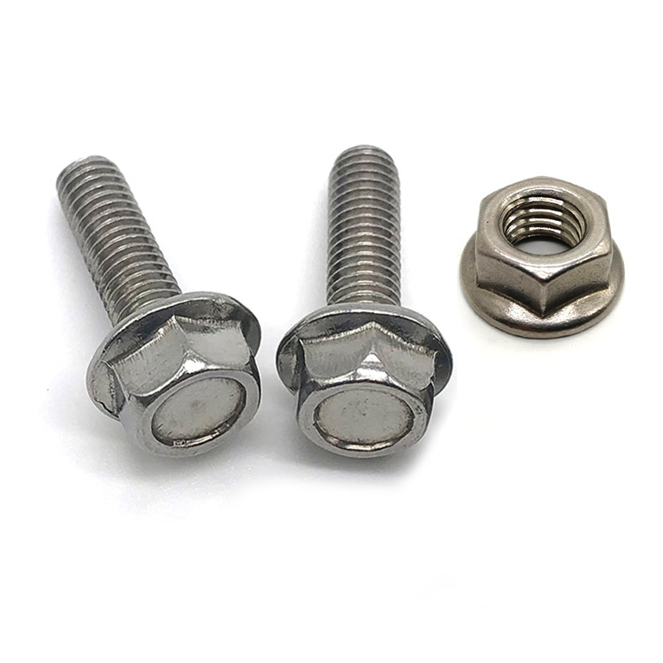 High Strength DIN 6921  Hex Flange Head Bolt Zinc Coated serrated flange bolt 2