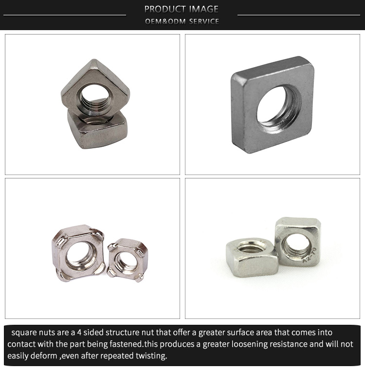 China wholesale customized dome cap insert cage lock nuts heavy coupling hex nut stainless steel square nut