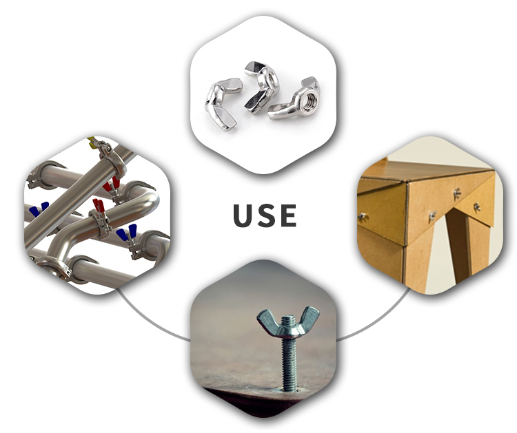 Chuanghe - China fastener manufacturer plastic wing nut M8 M10 SS304 Butterfly Nuts Precision Casting DIN315 Stainless Steel wing nut wing nut 12