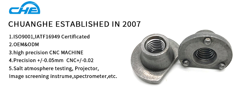Chuanghe - Carbon Steel T Type Weld Nut wholesale Customized Auto Parts fastener threaded stainless steel 3/8 m6 m8 projection t slot nut t nut 8