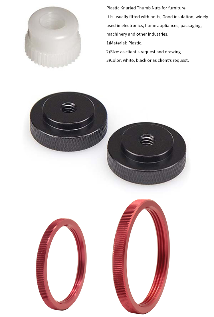 Chuanghe - China fastener threaded round knurled screw nut m3 m4 m5 m6 m8 m10 plastic thumb nut thumb nut 9