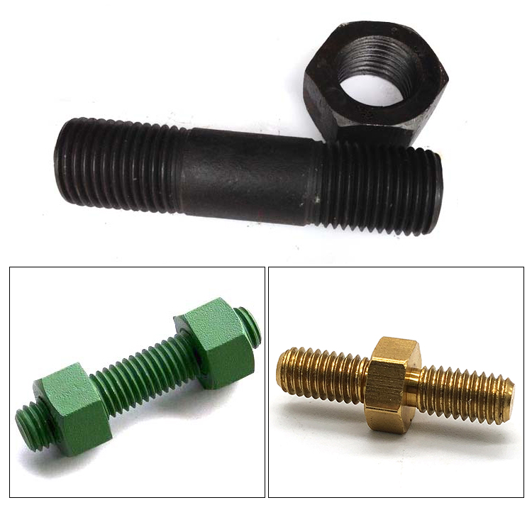 Chuanghe - Wholesale price carbon steel m8 m10 m16 m19 m25 m30 welding head double end zinc astm a193 gr b7 stud bolt with 2h heavy hex nut stud bolts 9