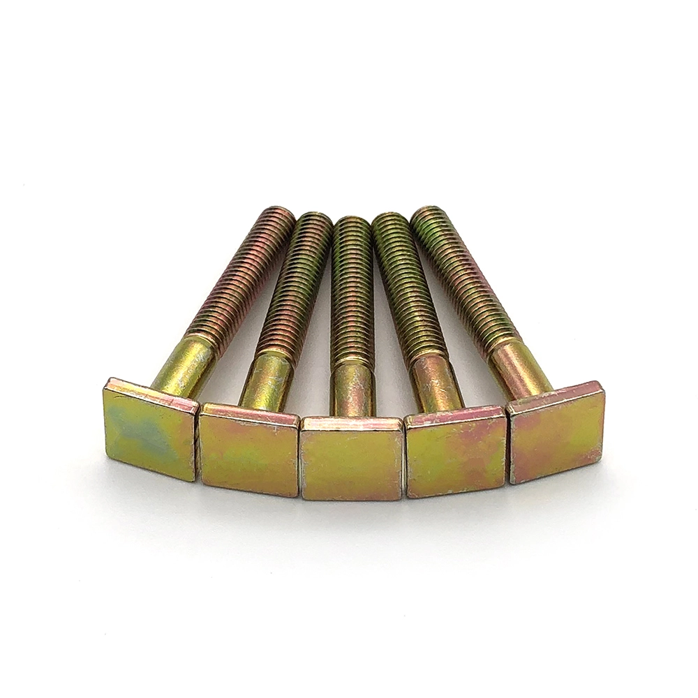 Non Standard Custom Stainless Steel Carbon Steel Iron Zinc plated m5 Square Head T Bolts 1