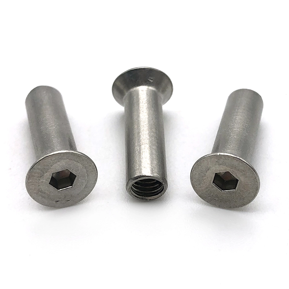Customized Stainless Steel insert nut sflat head socket slot Threaded Rivet Nuts 1