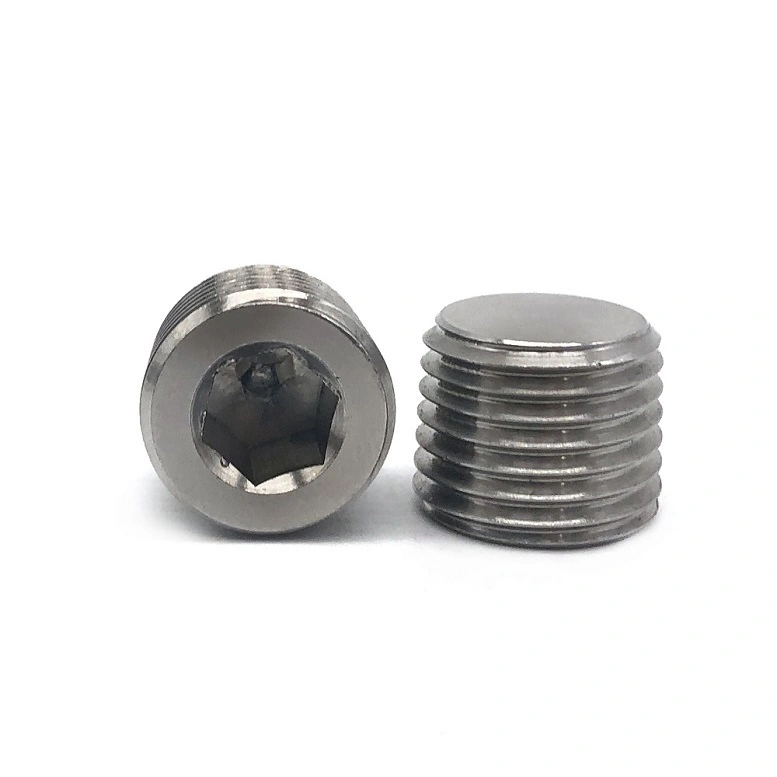 Custom Stainless steel 304 flat point hollow hexagon socket grub screw slotted set screws 1