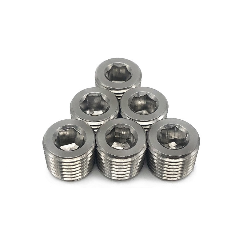 Custom Stainless steel 304 flat point hollow hexagon socket grub screw slotted set screws 2