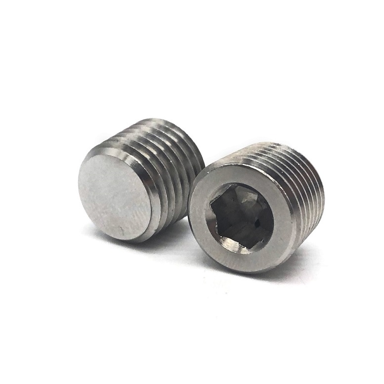 Custom Stainless steel 304 flat point hollow hexagon socket grub screw slotted set screws 3