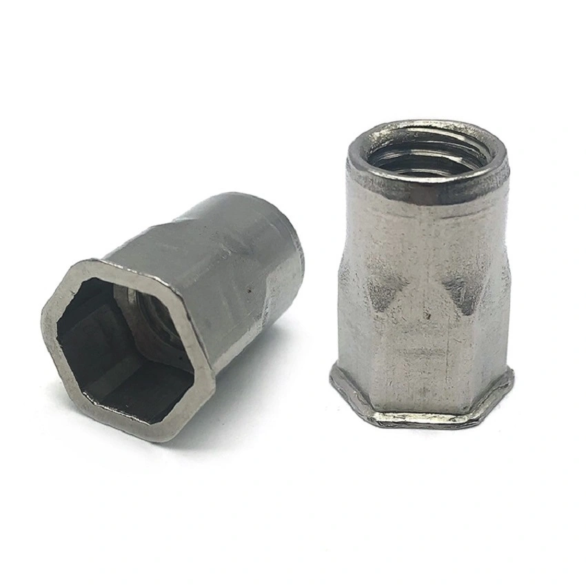 China wholesale flat head blind rivet nuts 10mm m4 m5 m6 m8 m3 stainless steel rivet nut 1