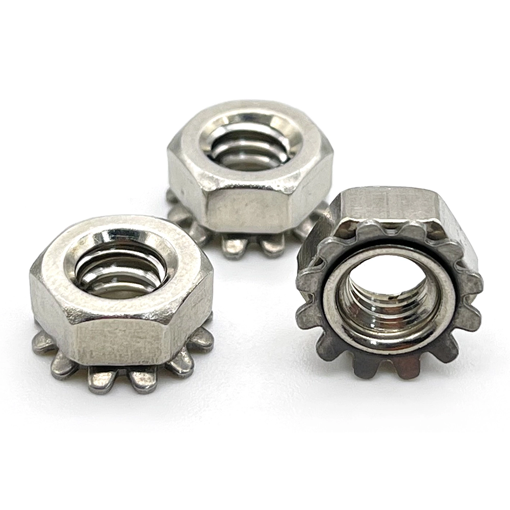 High quality stainless steel External Tooth hex Kep K Lock Nut 1