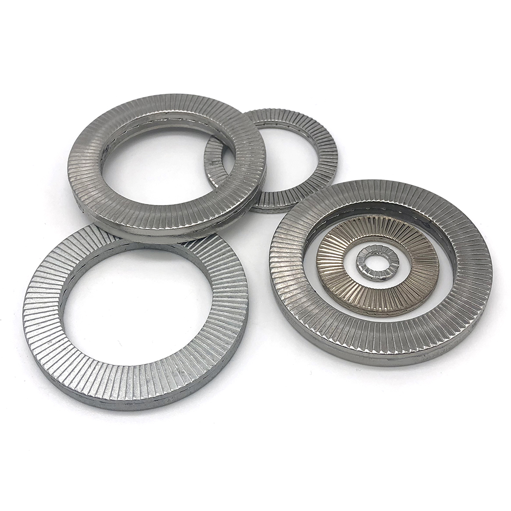 DIN 25201 Stainless Steel Lock Washer Ss304 Ss316 A2 A4 Dacromet double fold self-locking washers 4