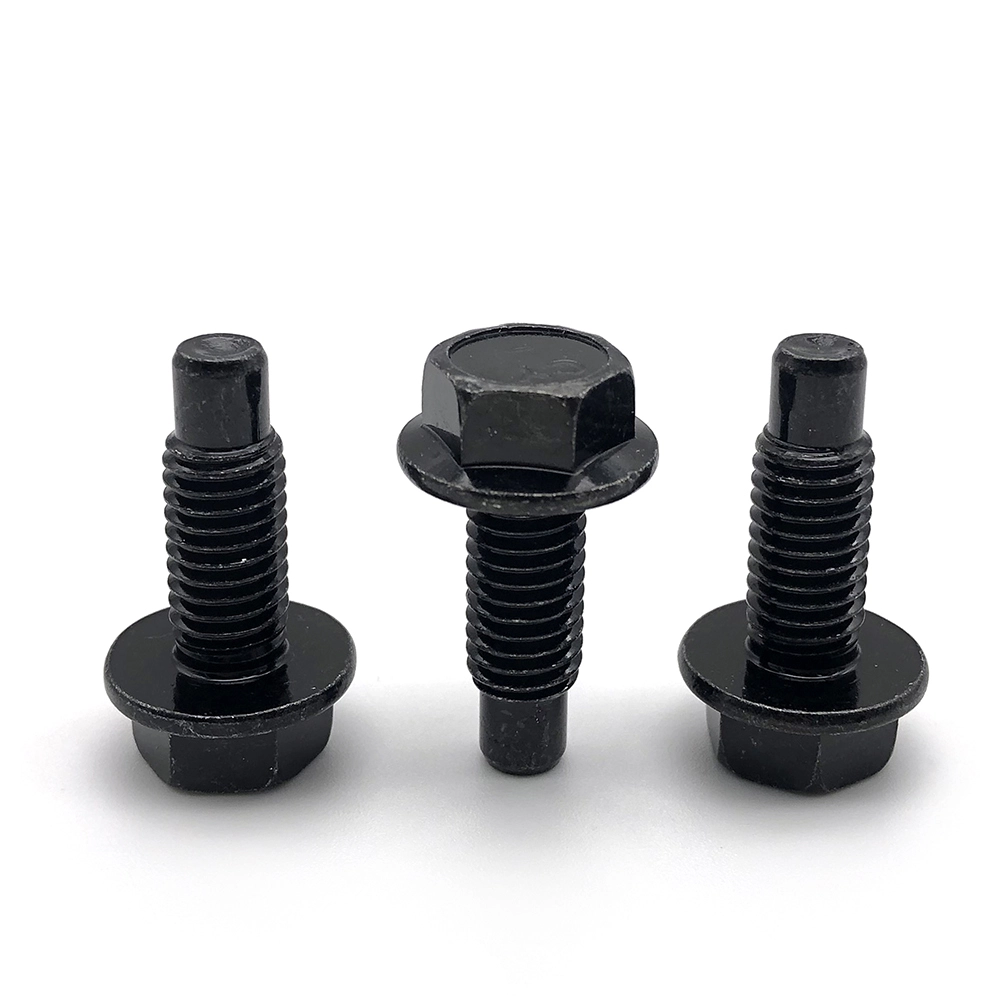 High quality hex flange bolt m8 m10 m12 black10.9 grade flange bolt 1