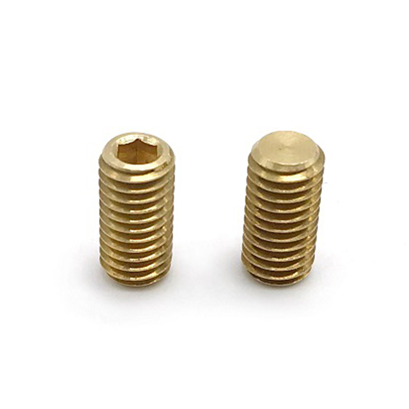 China wholesale headless hex head set screw m12 m14 brass socket end set screws 1