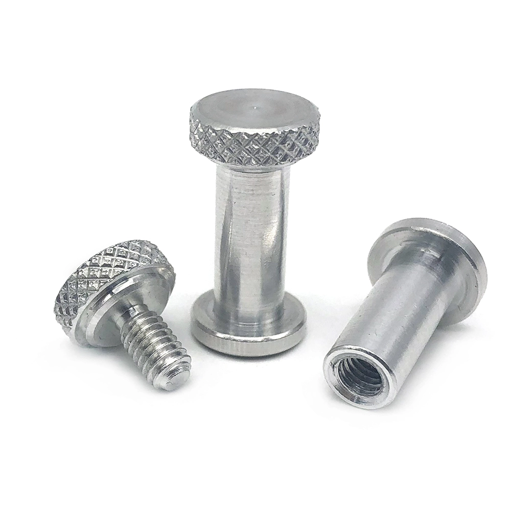 High quality stainless steel chicago screw flat head sex screw knulred male and female screws 1