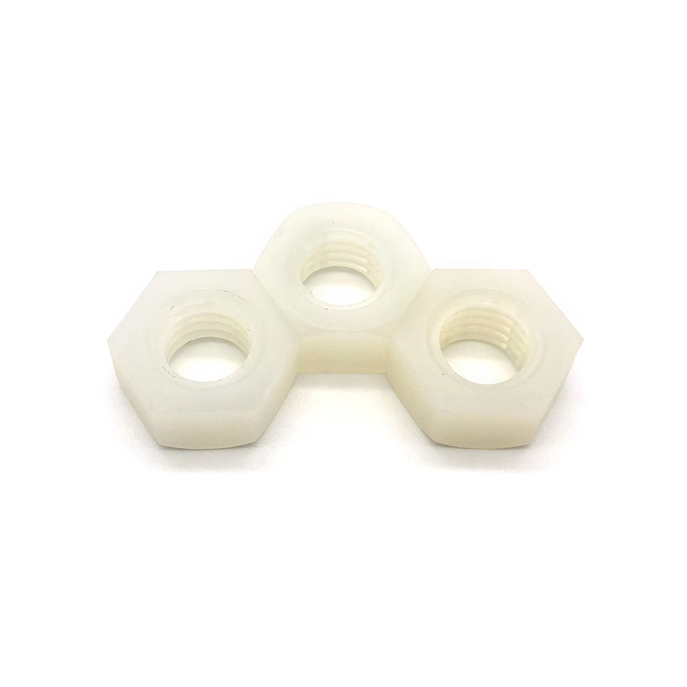 Standard M5 m6 m8 m10 white Plastic Nylon Hex head Nuts 1