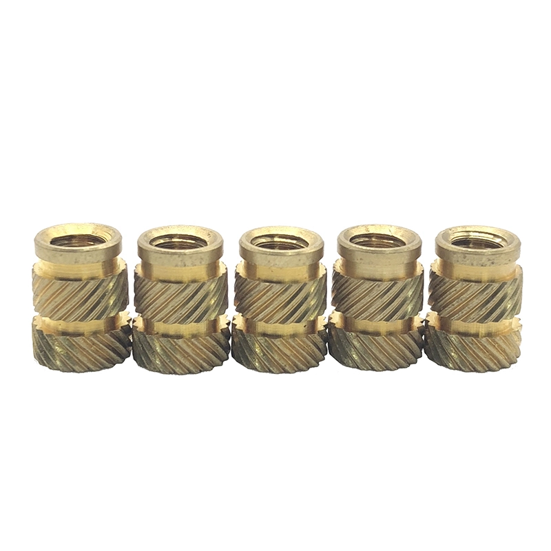 OEM Precision M6 M8 M10 Blind Insert Nuts knurled Brass Threaded Insert For Plastic 1