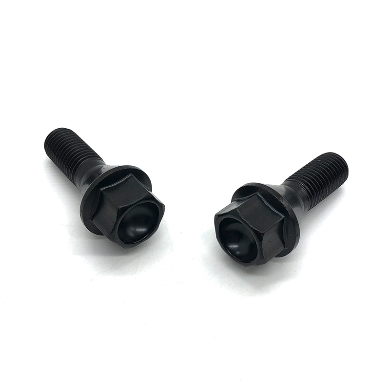 Custom Wheels Conical Seat 14x1.5mm Black Wheel Lug Bolts 1