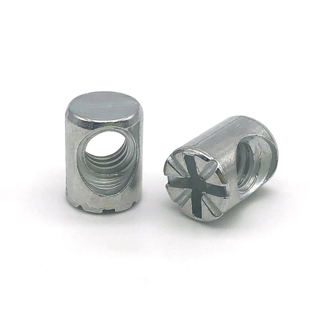 High precision stainless steel m6 m8 slot one hole barrel nuts for furniture 1