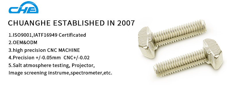 Chuanghe - China wholesale manufacturers stainless steel 316 t slot shaped nut track bolt for aluminum profile m6 m8 m5 Square Head T Bolt t bolts 8