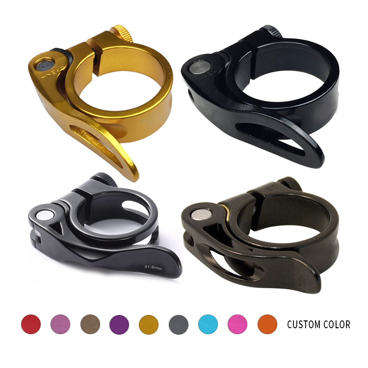 Chuanghe - China wholesale clamp black red blue pink 36.4 35mm 34.9 mm 36.4 mm 38.6 mm mtb bike seatpost clamp bicycle clamp 4