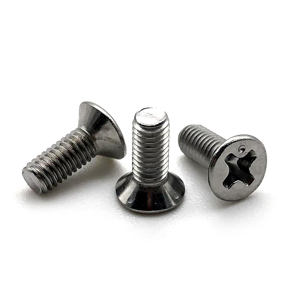 Chuanghe - m7 countersunk head screw Stainless Steel/steel Din965 Flat Head Cross Recessed Bolts Countersunk Head Phillips Machine Screw Flat Head screw 10