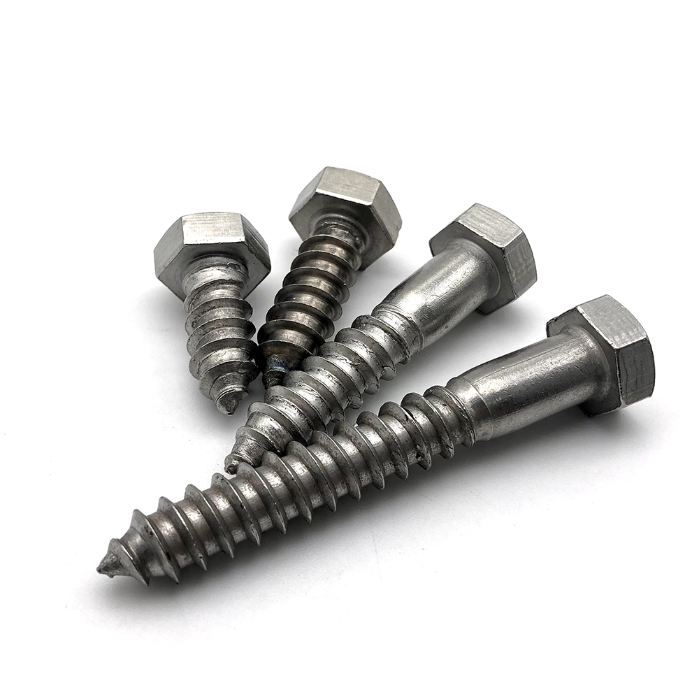 Chuanghe - galvanized hex head lag wood screws din571 Full Thread Wood self tapping screw din 571 hex head wood screws Self-tapping screw 1