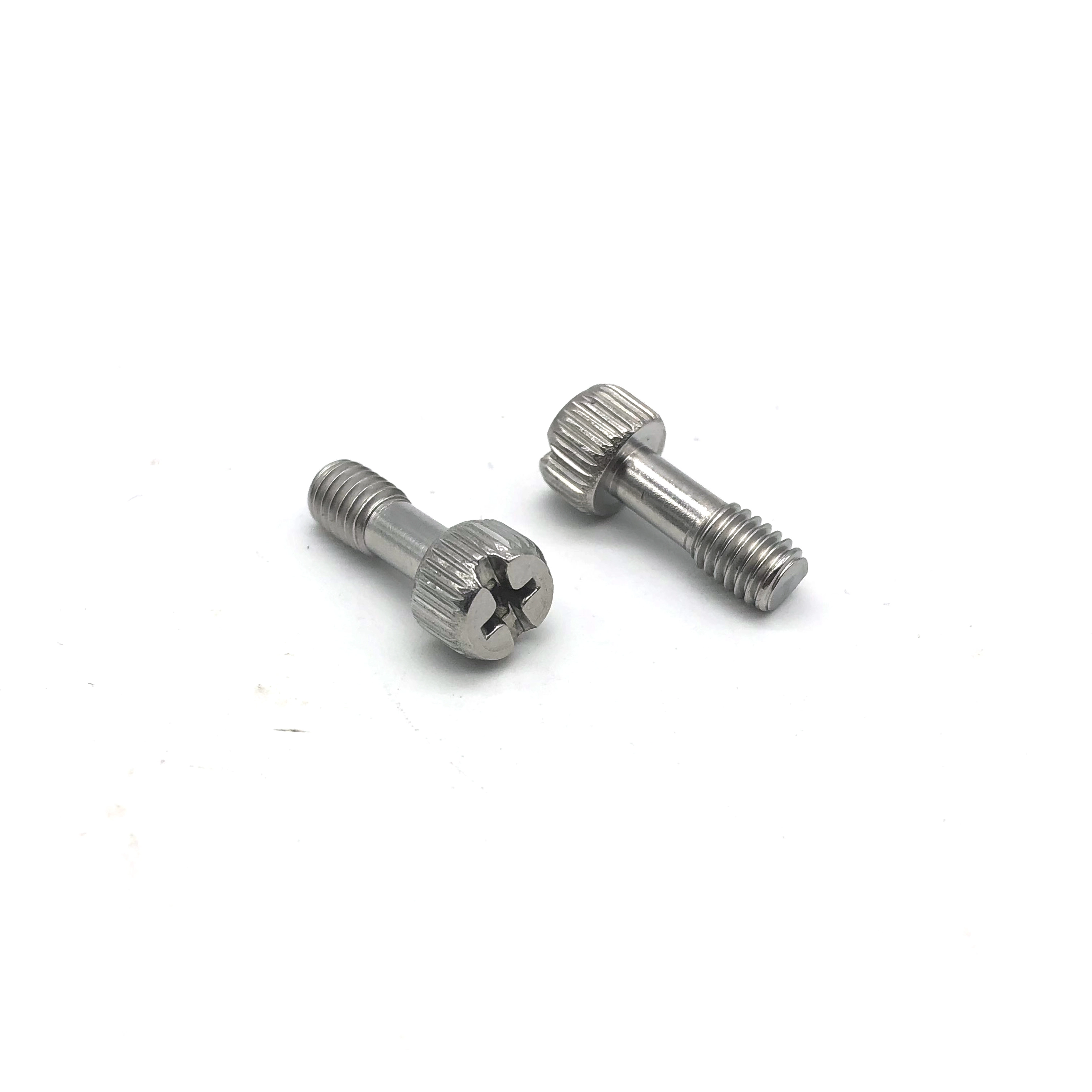 Knurled screw cnc machined metal thread knurled Captive Panel Screws Knurled Thumb Screw 1