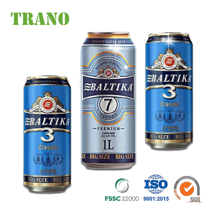 Empty Blank Custom Printed Beverage Aluminum Beer Cans 1L 3