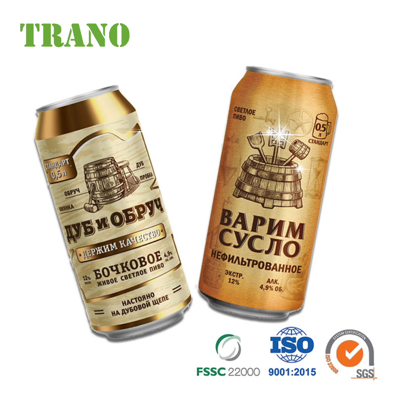 Empty Blank Custom Printed Beverage Aluminum Beer Cans 1L 4