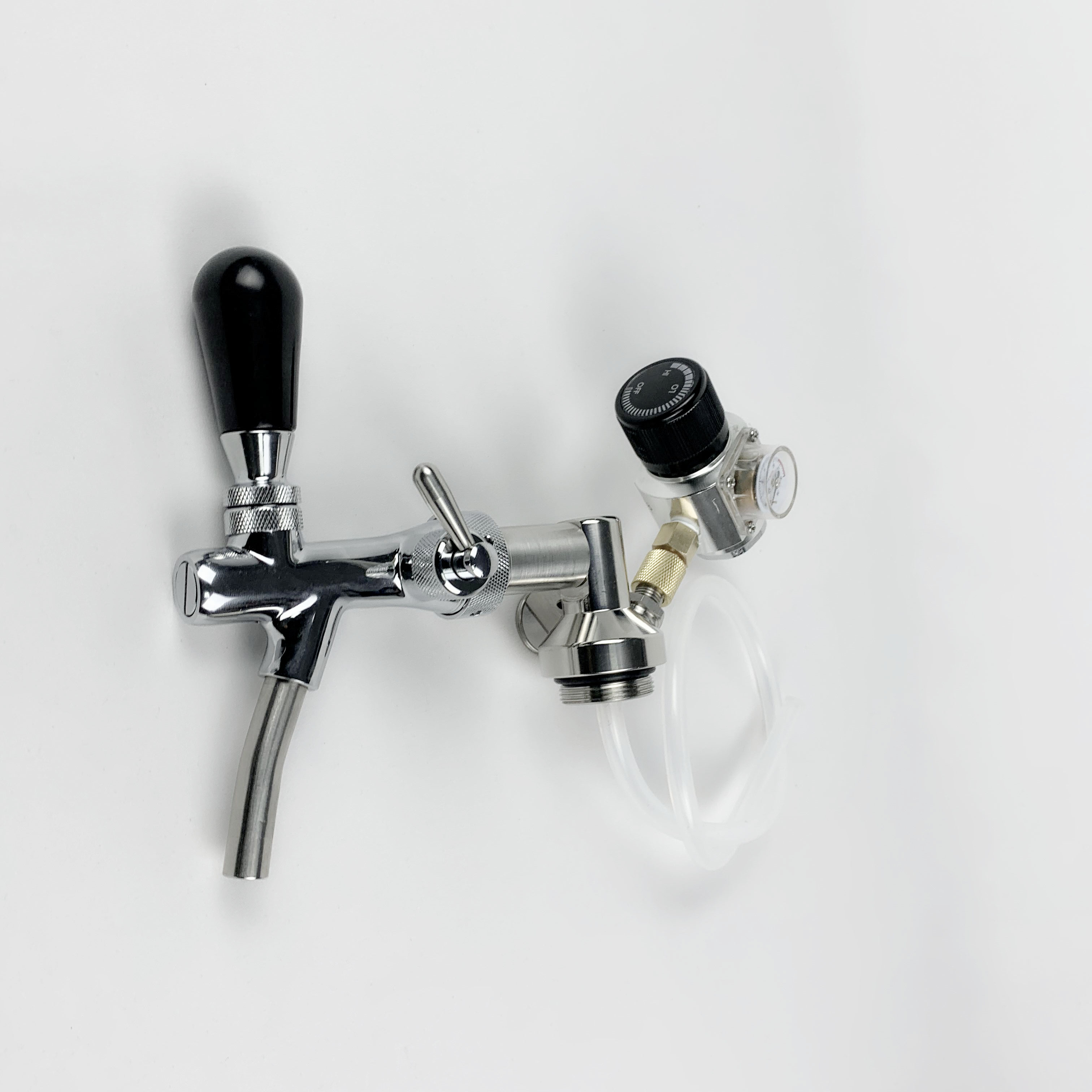 Gourde à bière avec régulateur de CO2, robinet à bille réglable et distributeur de gaz liquide. 1