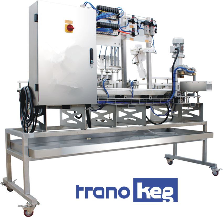 Ligne de production de machines automatiques à double tête pour le nettoyage et le remplissage de fûts de tirage. 3