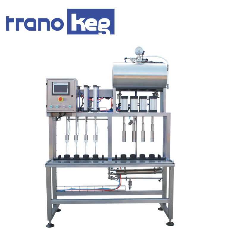 Ligne de production de machines automatiques à double tête pour le nettoyage et le remplissage de fûts de tirage. 6
