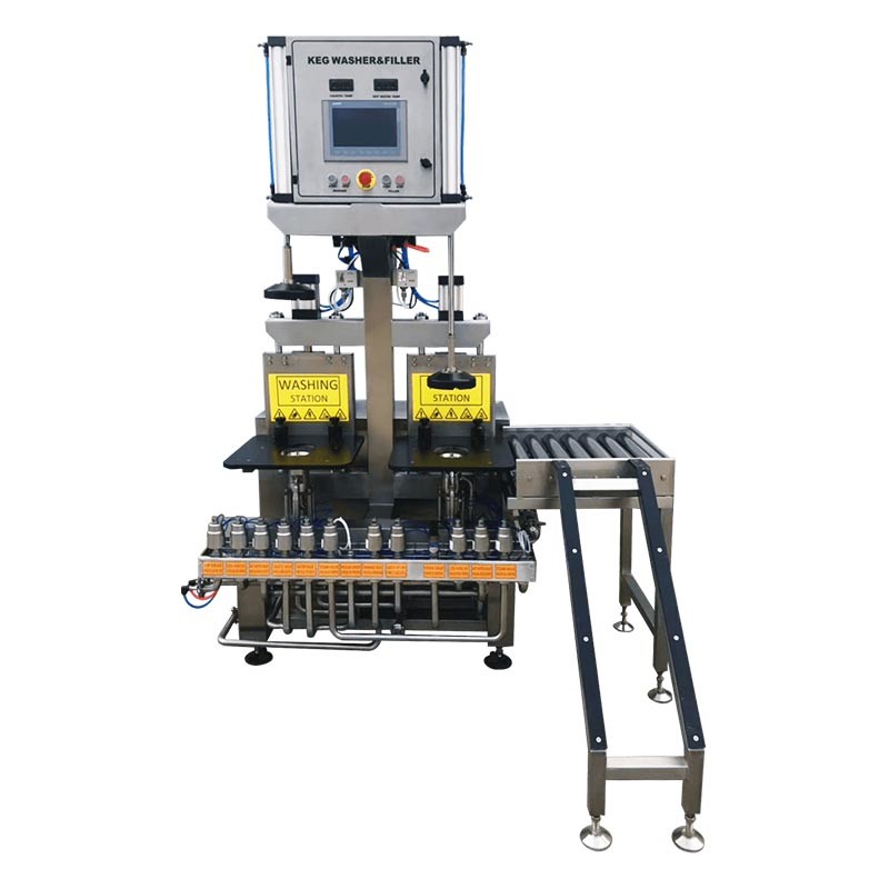 Machine automatique de remplissage et de lavage de fûts de bière artisanale en acier inoxydable, 2 têtes et plusieurs têtes, à vendre 1