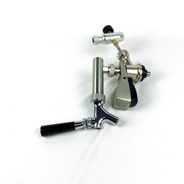 Mini fût Growler avec régulateur de CO2 et robinet à bille réglable pour gaz et liquide 2
