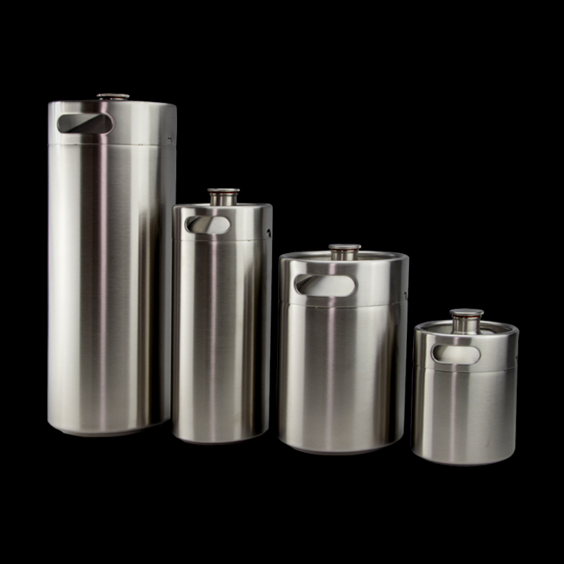 4L barril 1 gallon CO2 tapping homebrew growlers ss beer growler mini keg 6