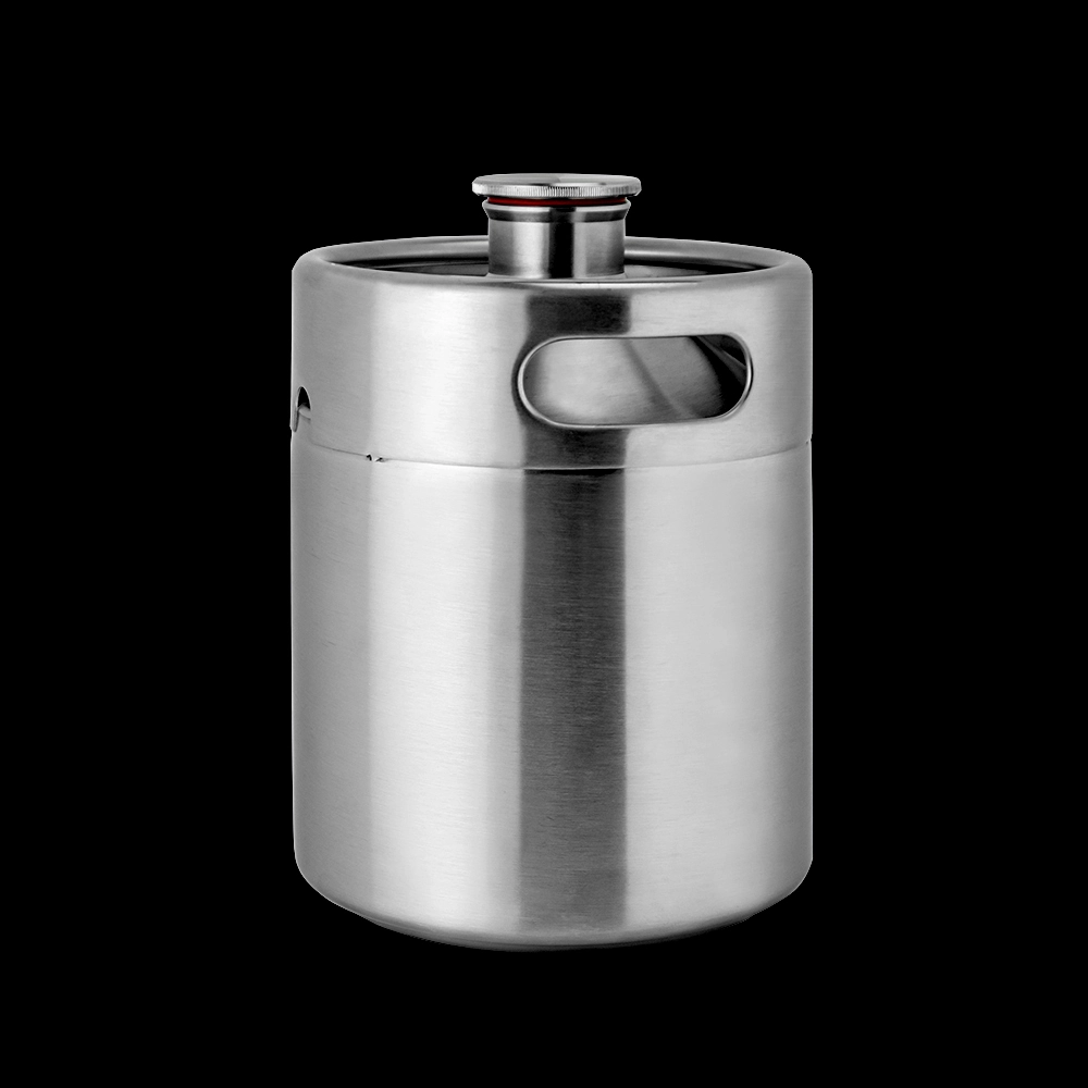 Distributeur de bière en fût de 64 oz avec couvercle pressurisé en acier inoxydable 1