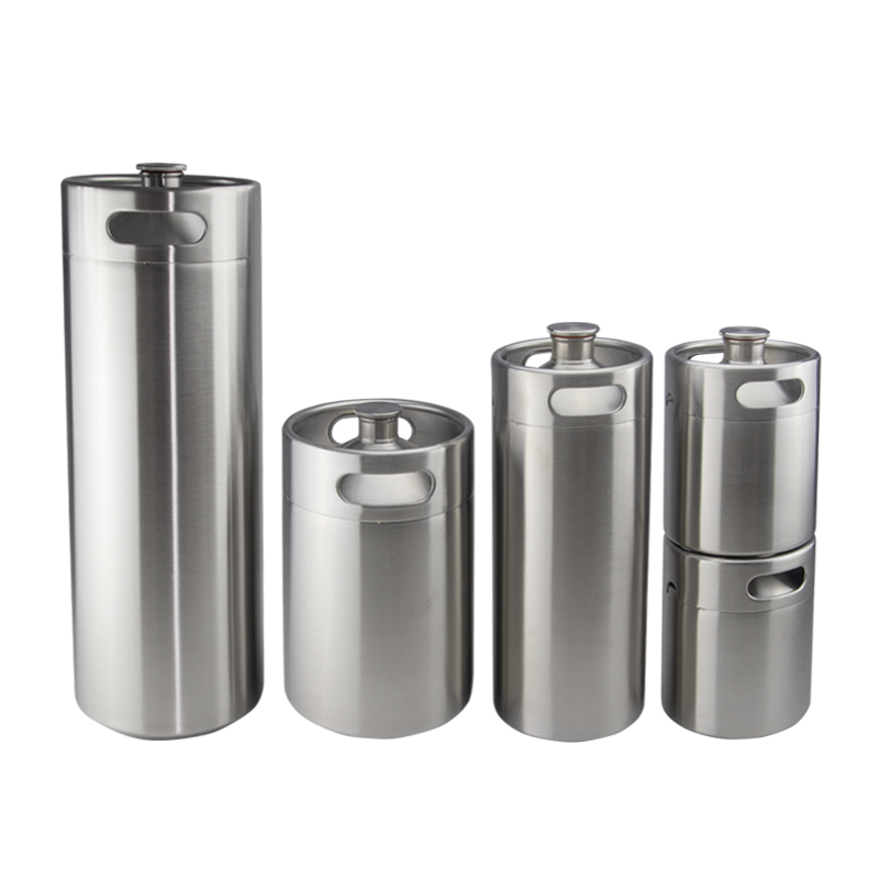 Mini régulateur de CO2, fût de bière en acier inoxydable de 5 litres (170 oz), growler à bière 6