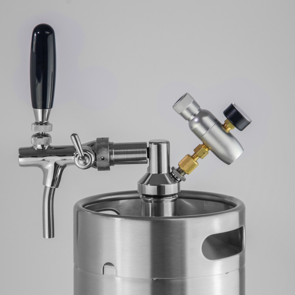 Mini-glacière à bière en acier inoxydable de 1,9 L (64 oz) avec bouchon à soupape de décompression CO2 3
