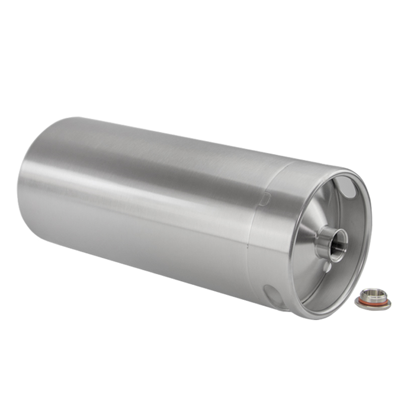 Fût à bière miniature de 4 litres (1 gallon) en acier inoxydable, avec cartouches de CO2, idéal pour les fêtes. 1