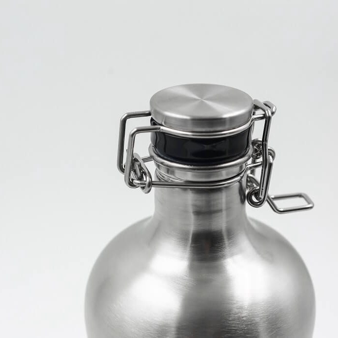 Gourde à bière en acier inoxydable alimentaire AISI 304 avec couvercle basculant, 1 L, 1,5 L et 2 L 5