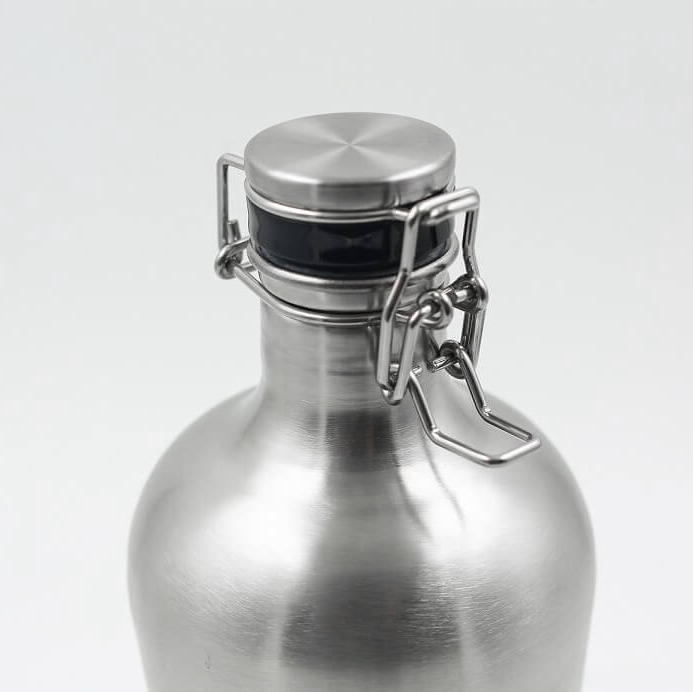 Gourde à bière en acier inoxydable alimentaire AISI 304 avec couvercle basculant, 1 L, 1,5 L et 2 L 6