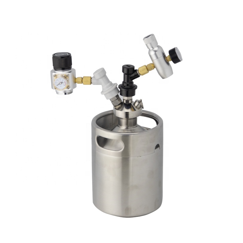 fûts de bière miniatures growler en acier inoxydable 304 de 2 l, 4 l et 5 l 6