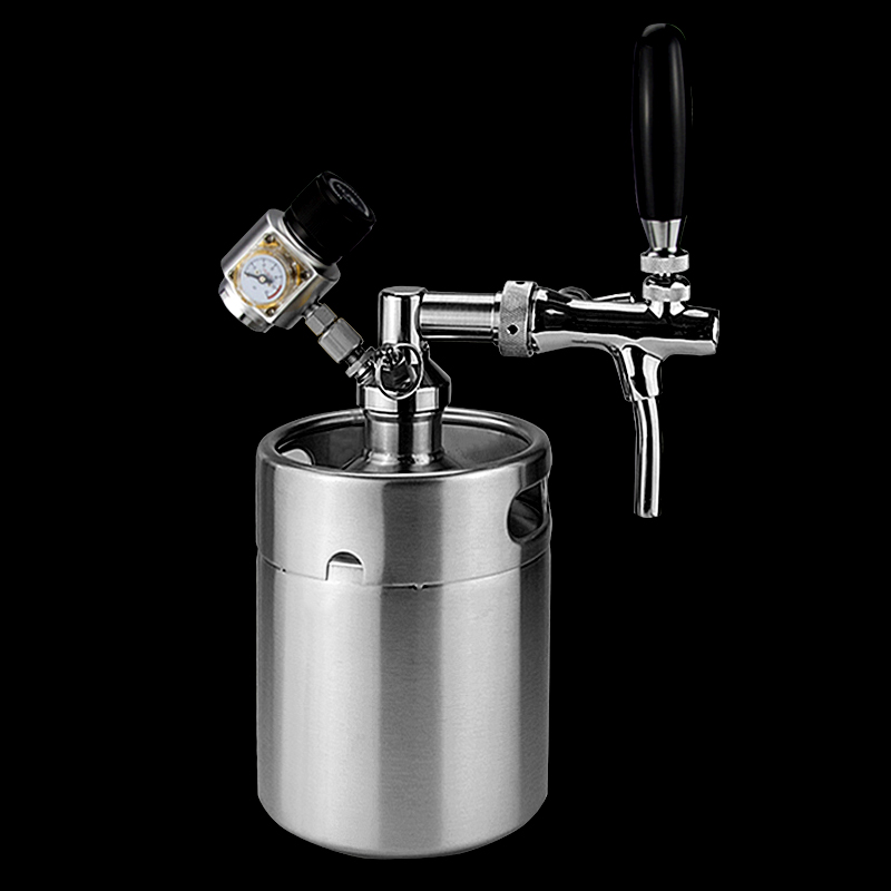 fût de 5 litres en acier inoxydable avec robinet à bille, refroidisseur à bière, growler 3