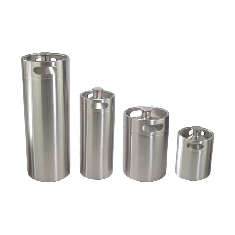 Fûts de bière en acier inoxydable de 2 litres, type growler, avec logo personnalisé, pour brasserie. 6