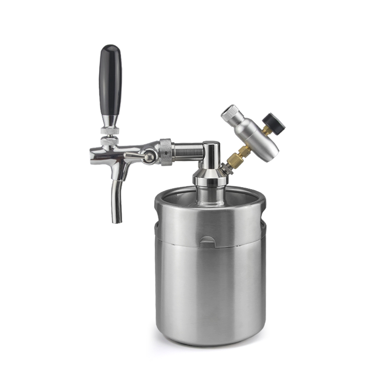 2 liter standard stainless steel cool dispenser mini bottle growler beer keg 1